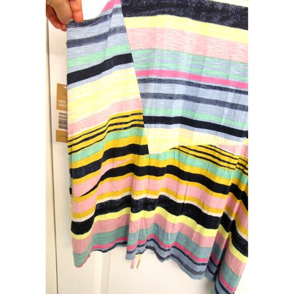 Rachel Roy Curvy Collection Plus Size Stripe Multicolor Sleeveless Top - 3X NWT - Picture 10 of 15